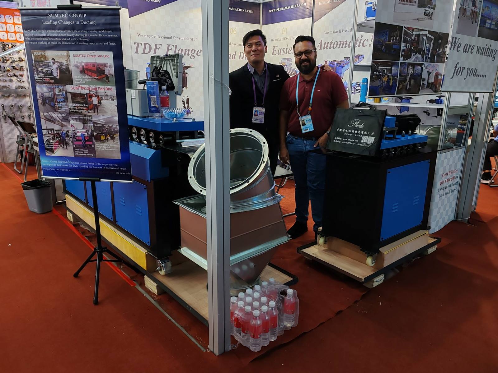 Client meeting at Preda Machine booth - Canton Fair 2024
