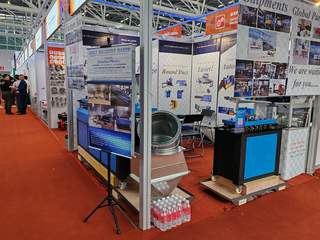 Preda Machine exhibition booth - full view with machinery displays