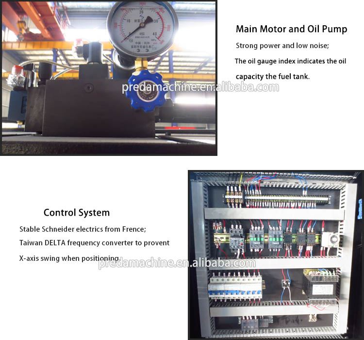 CNC touch screen control on hydraulic shear