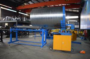 PD-2000 Heavy Duty Spiral Tubeformer - producing large diameter spiral duct