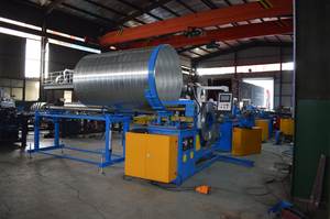 PD-2000 Spiral Tubeformer - large diameter duct front view