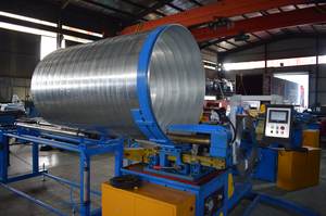 PD-2000 Spiral Tubeformer - large diameter spiral duct detail
