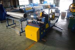 Spiral Tubeformer front view with PLC touch screen control
