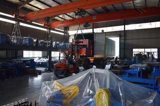 Overhead crane and forklift coordinated loading