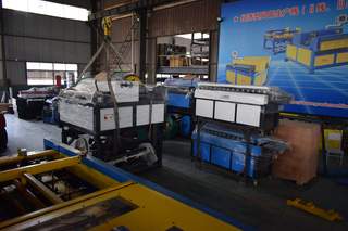 Packaged machines ready for export shipment